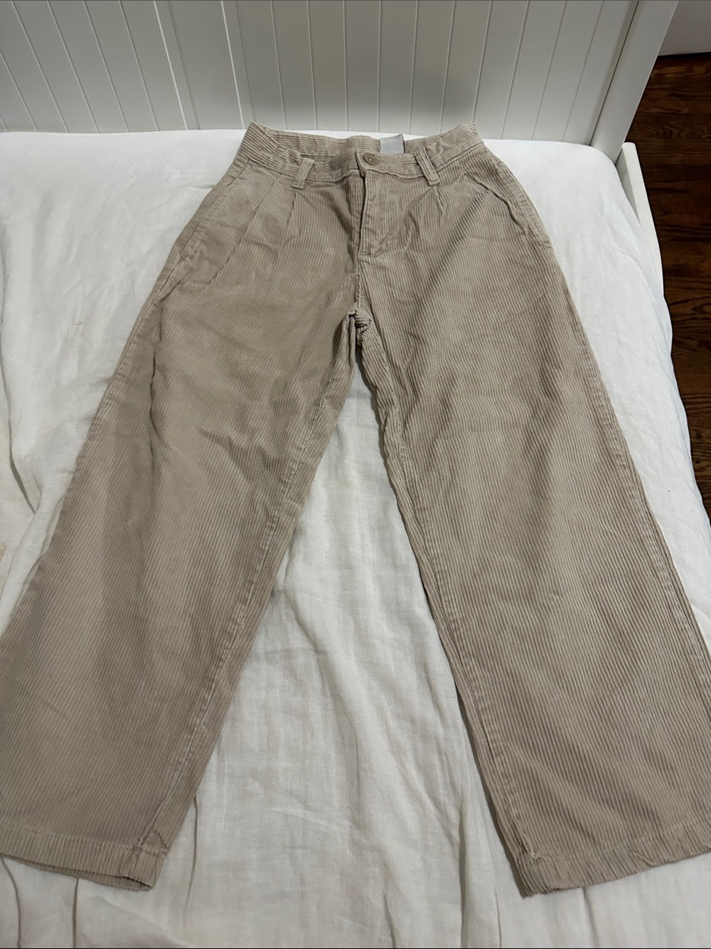 Old Navy Beige Corduroy Wide-Leg Pants